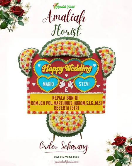 Papan Bunga Pernikahan Marancang
